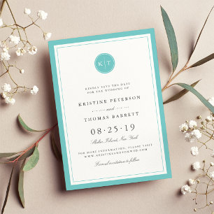 Save the Date für die Farbmonogramm-Karte