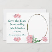 Save the Date für die herkömmliche Blumenmuster (Vorderseite)