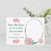 Save the Date für die herkömmliche Blumenmuster (Stehend Vorderseite)