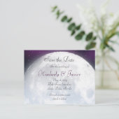 Save the Date für die Hochzeit des Weltraums Ankündigungspostkarte (Stehend Vorderseite)