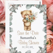 Save the Date für eine Beary Niedlich Baby Dusche Einladung