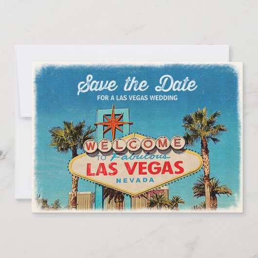 Save the Date für eine fabelhafte Las Vegas Hochze (Vorderseite)