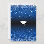 Save the Date für eine Graduierungspartei Blue Omb Einladung (Rückseite)