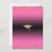 Save the Date für eine Graduierungsparty Gold & Pi Einladung (Rückseite)