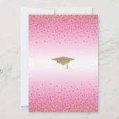 Save the Date für eine Graduierungsparty Gold & Pi Einladung (Rückseite)