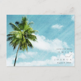 Save the Date für einfache Hochzeiten am Strand Ankündigungspostkarte