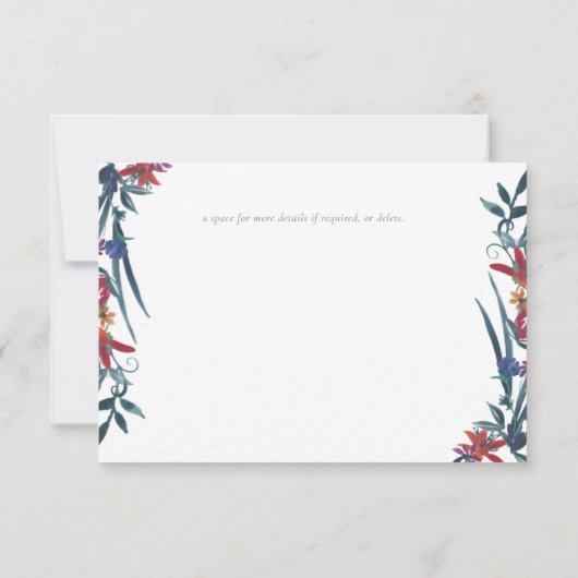 Save the Date für helles Land RSVP Karte (Rückseite)