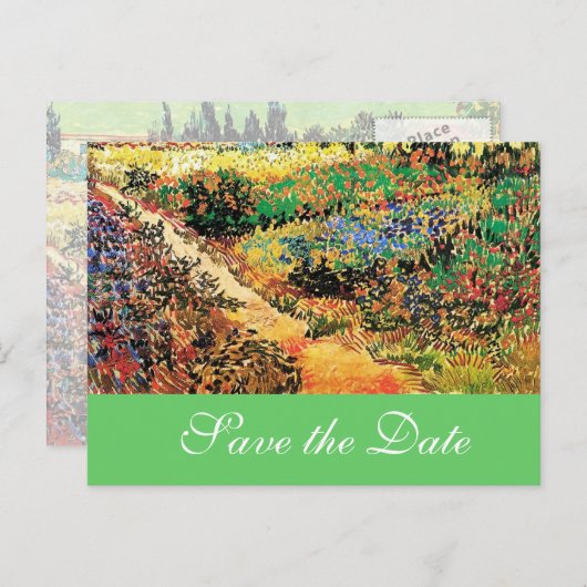 Save the Date für Hochzeiten.... Ankündigungspostkarte (Vorne/Hinten)