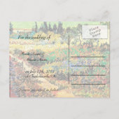 Save the Date für Hochzeiten.... Ankündigungspostkarte (Rückseite)