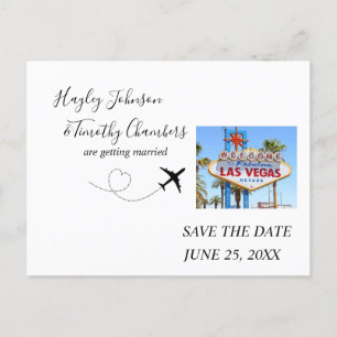 Save the Date für Hochzeiten in Las Vegas, Nevada Feiertagspostkarte