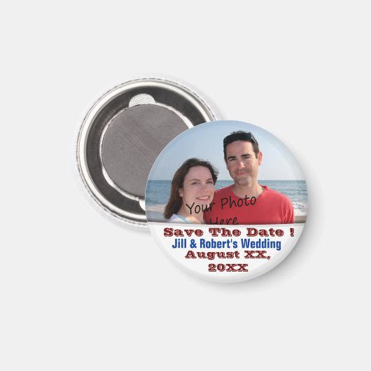 Save The Date! Für Hochzeiten oder ? Foto-Magnete Magnet (Vorderseite/Rückseite)