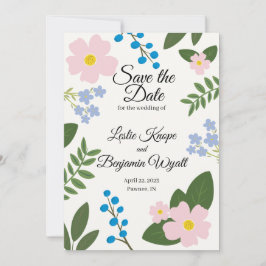 Save the Date für Hochzeiten Rosa Blume