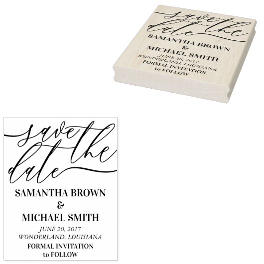 Save the Date für Hochzeitseinladung Gummistempel (Stempel)