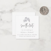 Save the Date für Hochzeitsfeiern Mitteilungskarte (Vorderseite/Rückseite Beispiel)