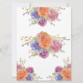 Save the Date für leuchtende Farbe im Aquarell (Rückseite)