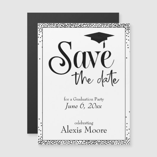 Save the Date für Magnetkarte des Graduierers (Vorne/Hinten)