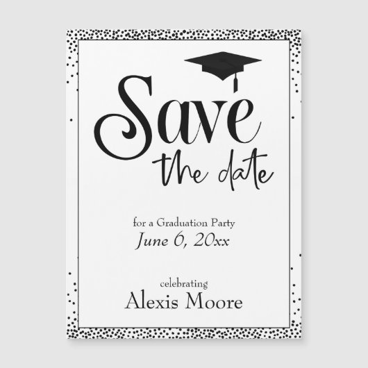 Save the Date für Magnetkarte des Graduierers (Vorderseite)