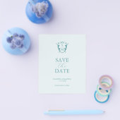 Save the Date für Mongram Beach Hochzeiten Flyer (Einzeln)