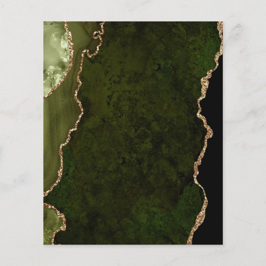 Save the Date für Olive Green Agate (Rückseite)