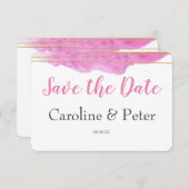 Save the Date für Rosa und Gold (Vorne/Hinten)