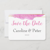 Save the Date für Rosa und Gold (Vorderseite)