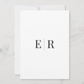 Save the Date für Schwarz/Weiß-Foto Einladung (Rückseite)