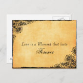 Save the Date für Vintage Liebe Ankündigungspostkarte (Vorne/Hinten)