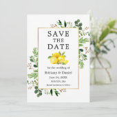 Save the Date für Wasserfarben-Grünpflanzen (Stehend Vorderseite)