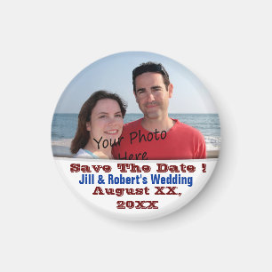 Save the Date! Für Wedding oder? Foto-Magneten Magnet