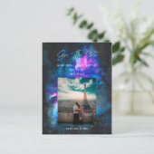 Save The Date | Galaxy Wasserfarben Postkarte (Stehend Vorderseite)