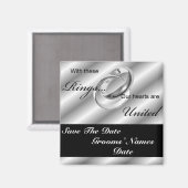 Save the Date Gay Men Hochzeitsmagnete Magnet (Vorderseite/Rückseite)