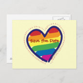Save the Date/Gay Pride Ankündigungspostkarte (Vorne/Hinten)