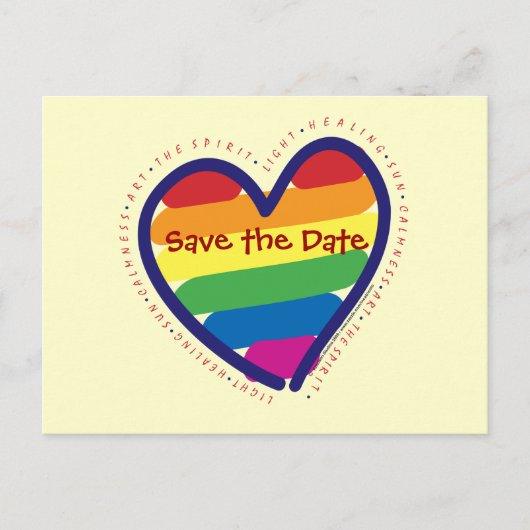 Save the Date/Gay Pride Ankündigungspostkarte (Vorderseite)