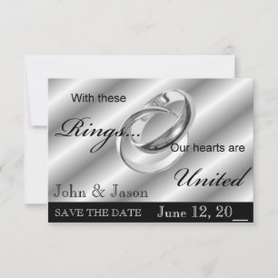 SAVE THE DATE Gay Wedding Einladung Ankündigung