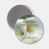 Save the Date Geburtsmagnet mit Liliendesign Magnet (Vorderseite/Rückseite)