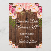 Save the Date Geburtstag Einladung (Vorne/Hinten)