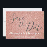 Save the Date Geburtstag Rose Gold Pink Glitzer<br><div class="desc">Save the Date Geburtstagsparty Imitate Sparkle und Glitzer Rose Gold Blush Pink Einladung,  die perfekt für eine Rose Gold oder Blush Pink Geburtstagsparty,  Baby Dusche oder Hochzeit.</div>