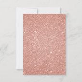 Save the Date Geburtstag Rose Gold Pink Glitzer (Rückseite)