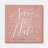Save the Date Geburtstag Rose Gold Pink Glitzer