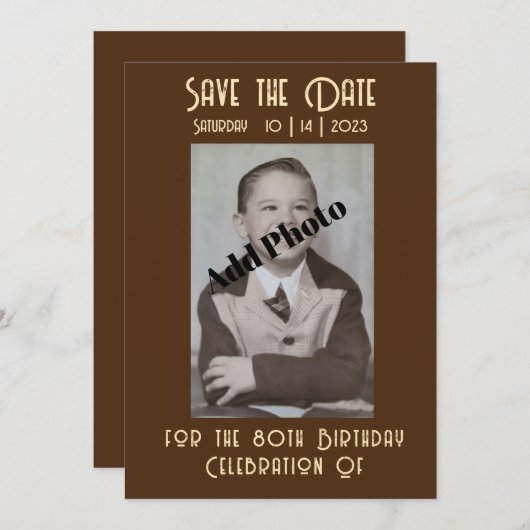 Save the Date Geburtstagsfeier (Vorne/Hinten)