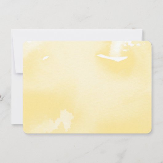 SAVE THE DATE gedämpfte gelbe Wasserfarbe (Rückseite)