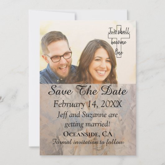 Save The Date gefilterte Foto-Ankündigung (Vorderseite)