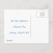 Save the Date - Gehen wir zur Galveston Postkarte (Rückseite)