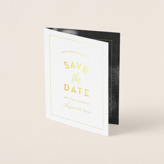 Save the Date geklappt Folienkarte (Vorderseite)