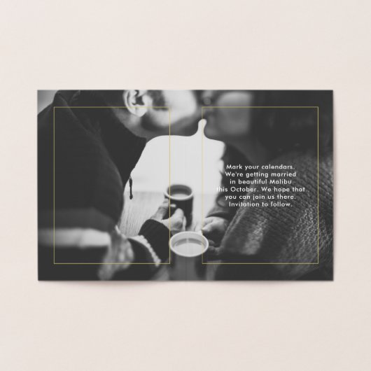 Save the Date geklappt Folienkarte (Innenseite)