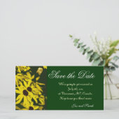 Save the Date, gelbe Blume Date (Stehend Vorderseite)
