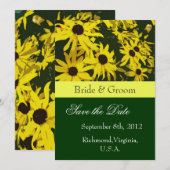 Save the Date, gelbe Blume Date (Vorne/Hinten)