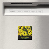 Save the Date, gelbe Blume Magnet (In Situ (Geschirrspüler))