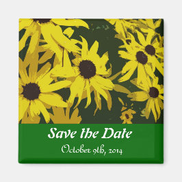 Save the Date, gelbe Blume. Magnet