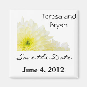 Save the Date gelbe Blume Magnet